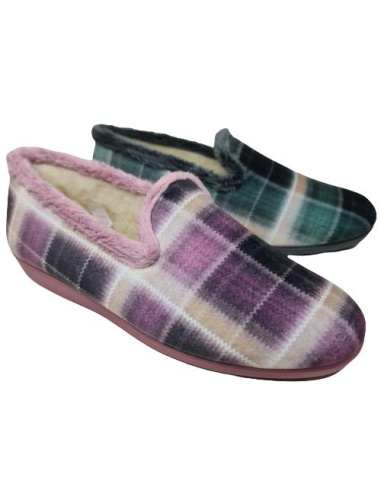 Zapatilla Cerrada Cuadros Muyter Mod 8007