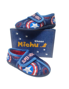 Zapatilla Cerrada Velcro Hero Michu Mod 7157