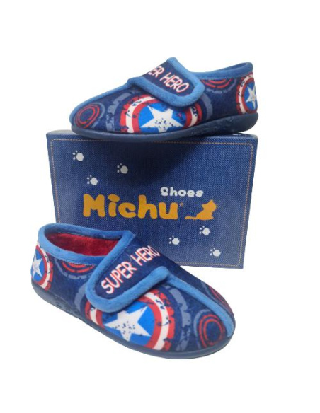 Zapatilla Cerrada Velcro Hero Michu Mod 7157