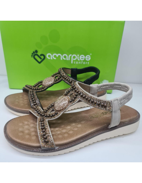 Sandalia Piedras Plana Mod  Abz26663 Amarpies