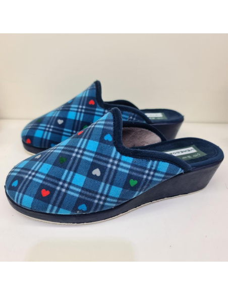 Zapatillas De casa Corazones Cuña Mod  02 Casadona