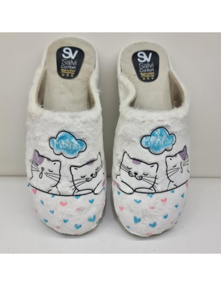 Zapatilla Salvi Confort Gatos Mod 33F -012