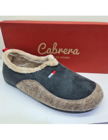 Zapatilla Cerrada Cabrera Gris Mod 3537