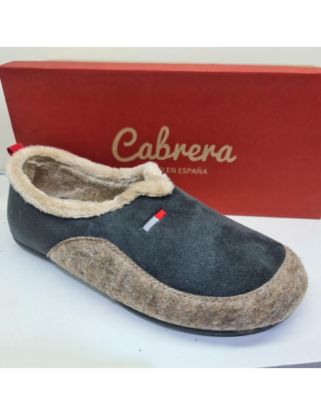 Zapatilla Cerrada Cabrera Gris Mod 3537