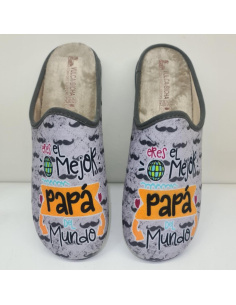 Zapatilla Casa El mejor Papa del Mundo Vulcabicha 