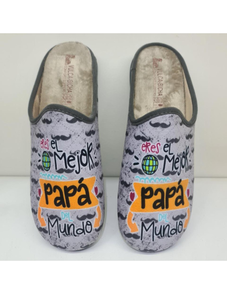 Zapatilla Casa El mejor Papa del Mundo Vulcabicha 