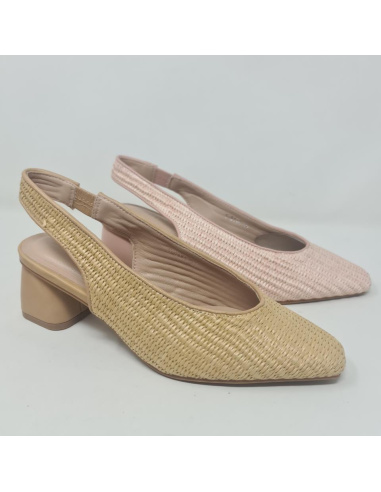 Zapato Destalonado Rafia  Mod  S-5110 Buonarotti