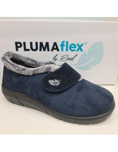 Zapatilla De Casa Velcro Mod  14117 Plumaflex