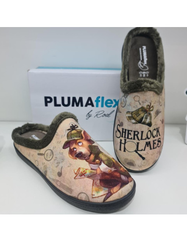 Zapatilla De Casa Perro Inspector Mod  12229  Plum
