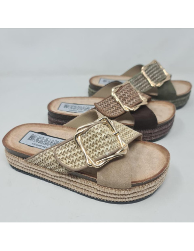 Sandalia Cruzado Hebilla Mod  Ff-119 Woman Key