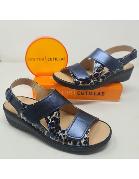 Sandalia Doble Velcro Doctor Cutillas 47105 Marino