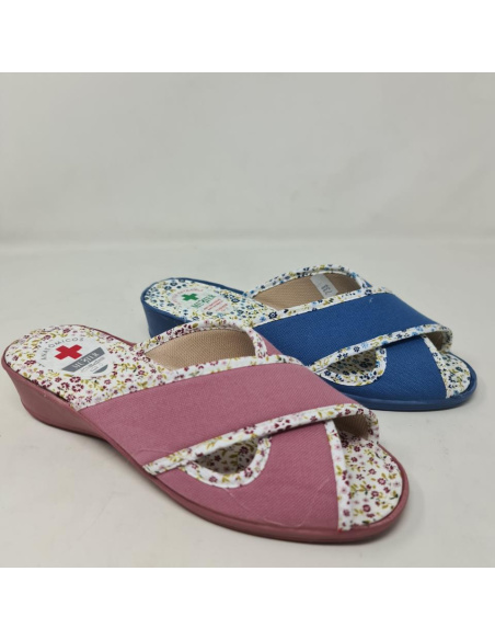 Zapatilla Cruzada flores  Muyter Modelo 717 