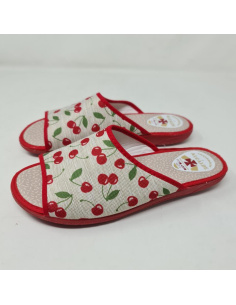 Zapatilla Plana Cerezas Alcalde Mod 6502