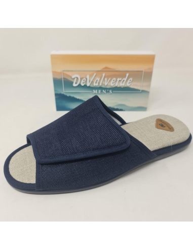 Zapatilla De Casa Pala Velcro Mod  5005 De Valverd