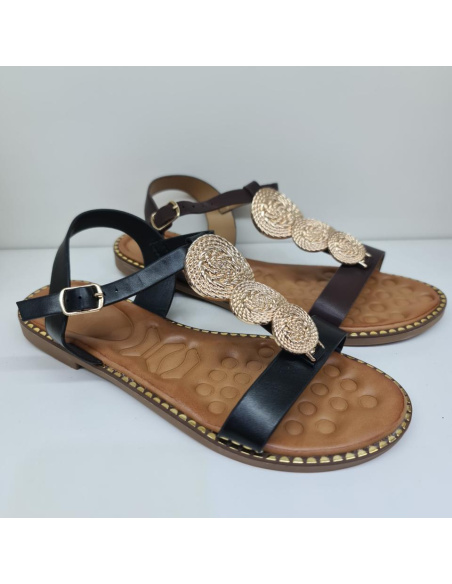 Sandalia Chapas Doradas 964-1