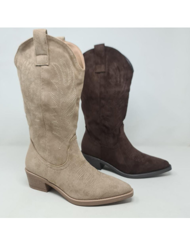 Bota Cowboy Tacón Medio Girasole Mod  Gl182-1