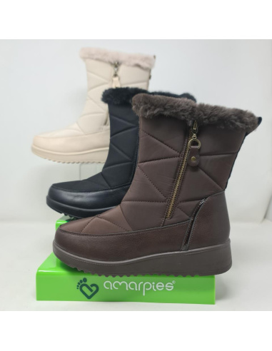 Bota Acolchada Cremallera Amarpies ATL 31138