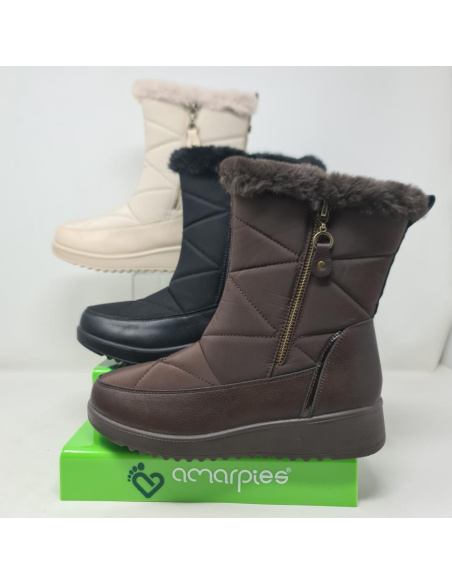 Bota Acolchada Cremallera Amarpies ATL 31138