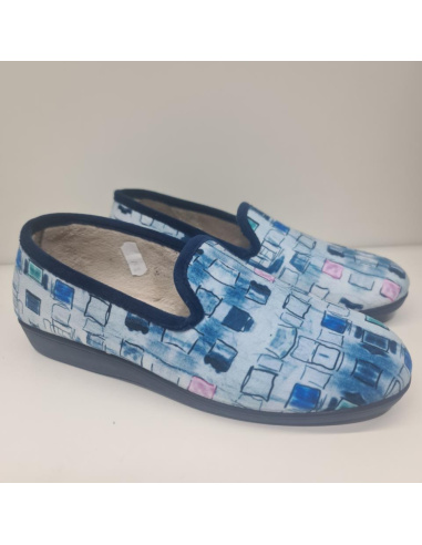 Zapatilla  Plana Cuadraditos Casa Dona Mod 803