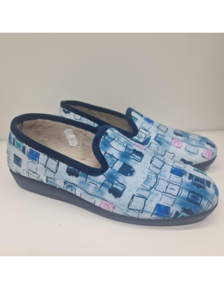 Zapatilla  Plana Cuadraditos Casa Dona Mod 803