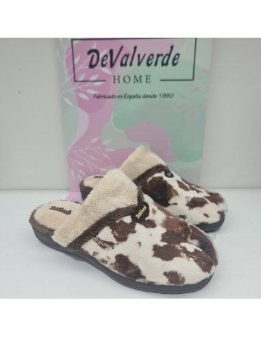 Zapatilla Estampado Vaca 1205