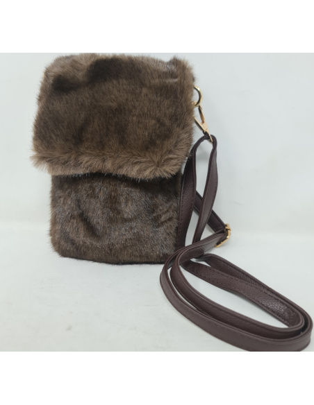 Bandolera Mini Pelo Con Solapa J.S Ondo