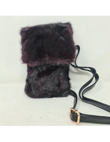 Bandolera Mini Pelo Con Solapa J.S Ondo