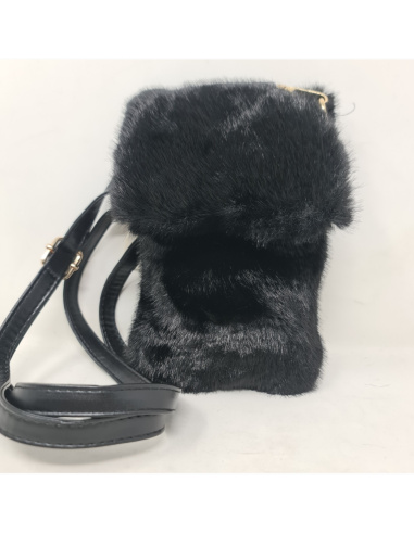 Bandolera Mini Pelo Con Solapa J.S Ondo
