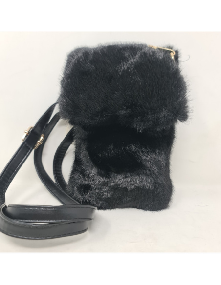 Bandolera Mini Pelo Con Solapa J.S Ondo