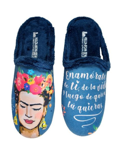 Zapatilla Frida Azul Vulca Bicha Mod 1370