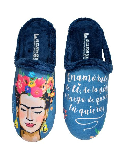 Zapatilla Frida Azul Vulca Bicha Mod 1370