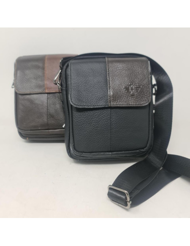 Bandolera Piel Caballero Con Tapa