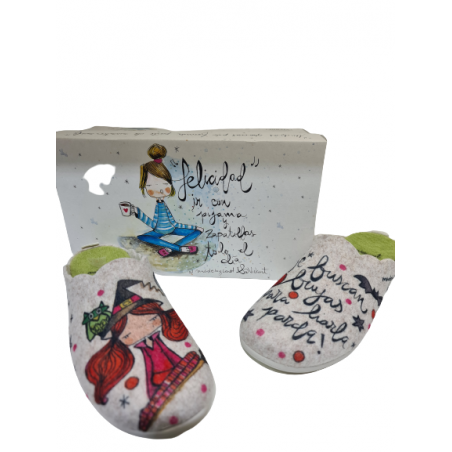 Zapatilla De Casa fieltro Vivant Bruja 