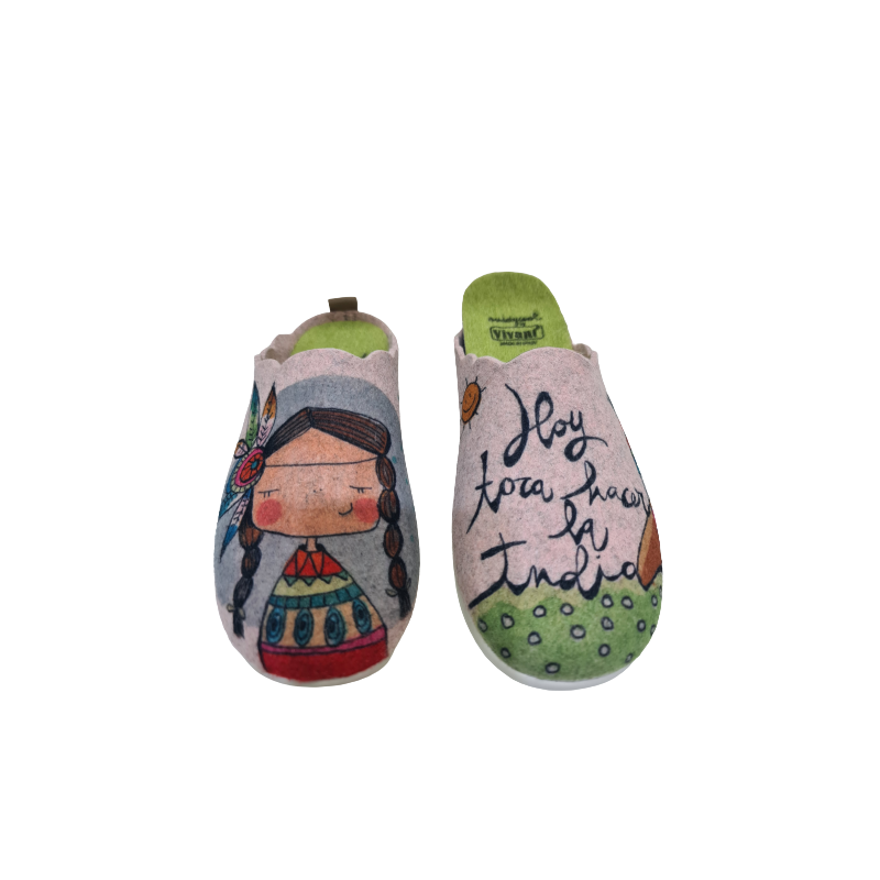 Zapatilla De Casa Fieltro Vivant India