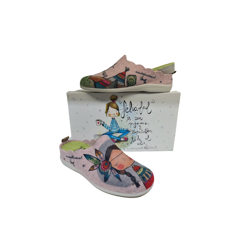 Zapatilla De Casa Fieltro Vivant India