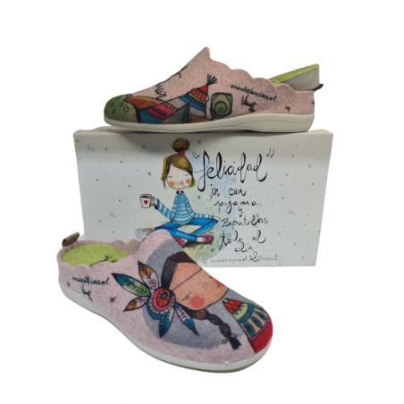 Zapatilla De Casa Fieltro Vivant India