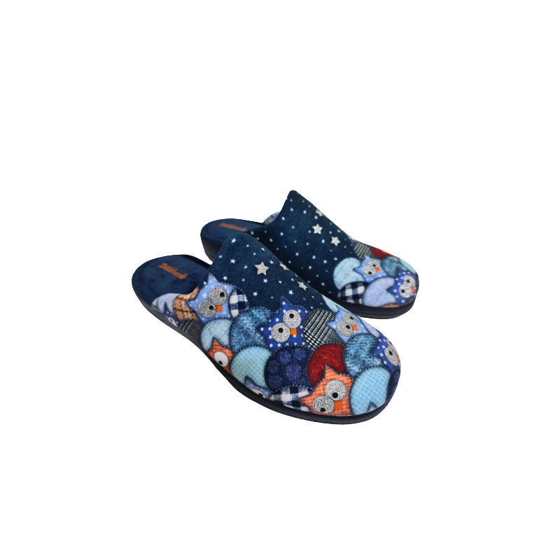 Zapatilla Descubiera Búhos DeValverde Mod 1131SLL
