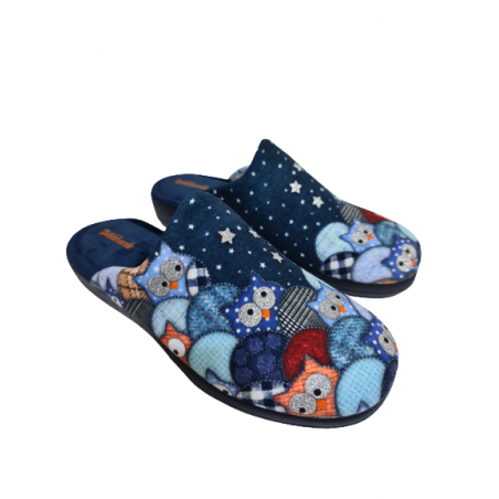 Zapatilla Descubiera Búhos DeValverde Mod 1131SLL