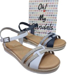 Sandalia Plana Tiras mod  5011 Oh  My Sandals  