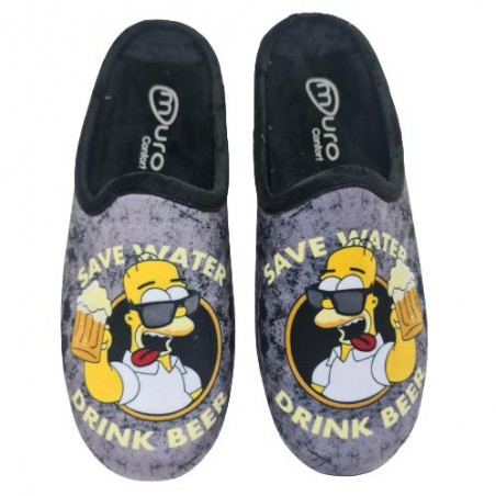 Zapatilla De Casa Simpson Mod  9831 Muro