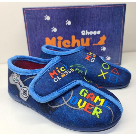 Zapatilla De Casa Abotinada Mod  7097 Michu