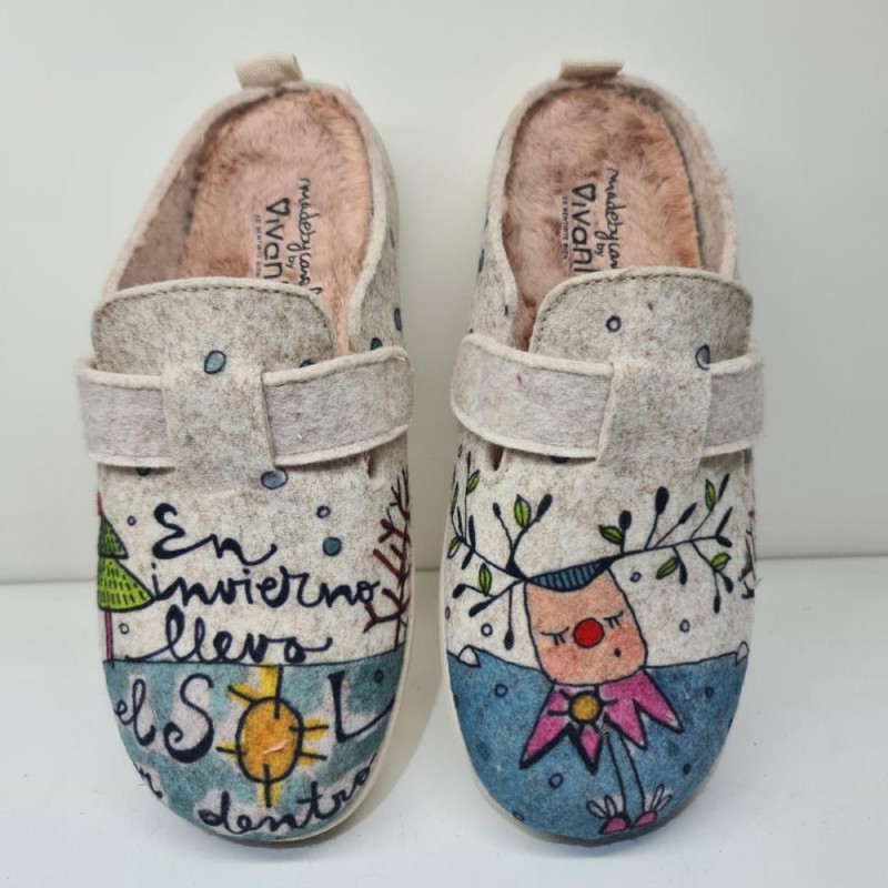 Zapatilla Fieltro Sol Dentro Vivant