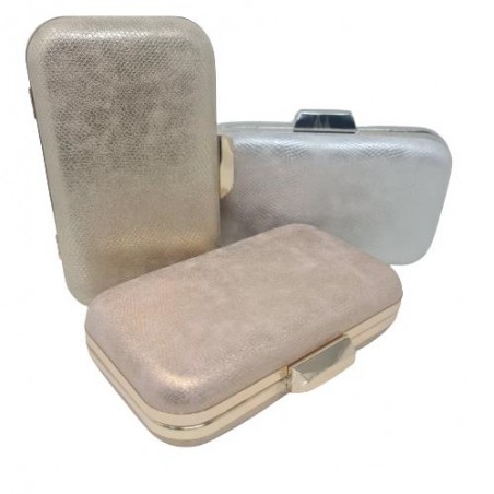 Clutch Metalizado Serpiente Sara Mod  JY071