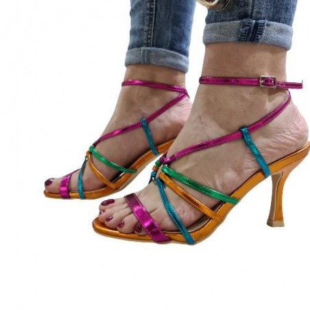 Sandalia Multi Naranja Mod  2J2G-L727 Ciaodea