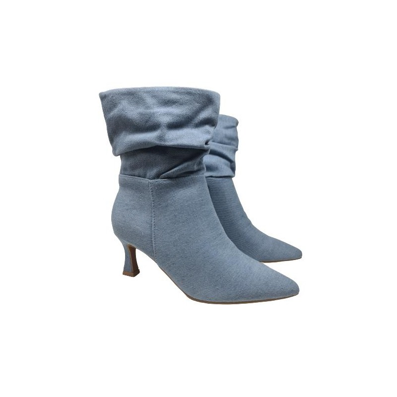 Botín tacón Jeans Ideal Shoes  Mod 9525