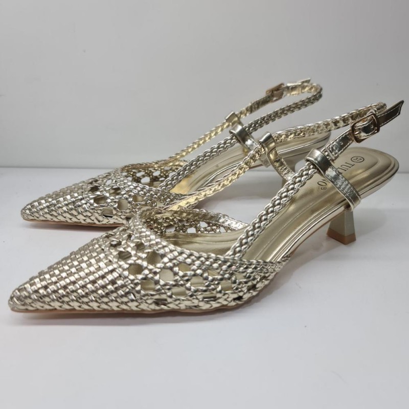 Stiletto Trenza Oro L3115