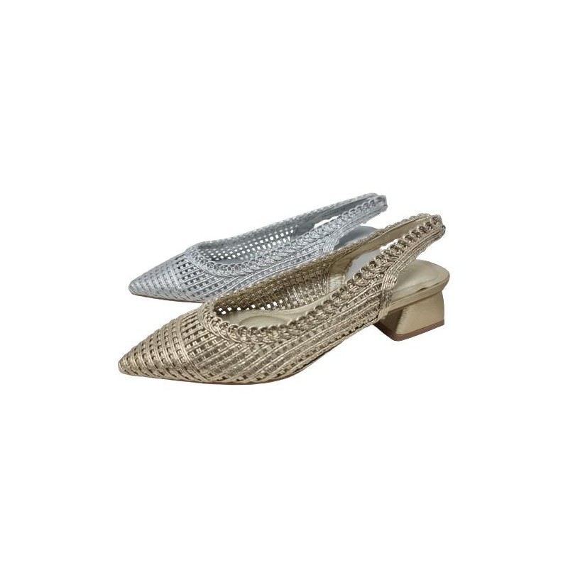 Stiletto Troquelado Tacón Bajo Modelo 3183