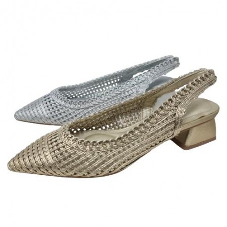 Stiletto Troquelado Tacón Bajo Modelo 3183
