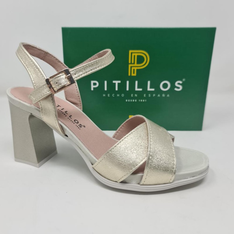 Sandalia Cruzada Dorada Mod  5700 Pitillos