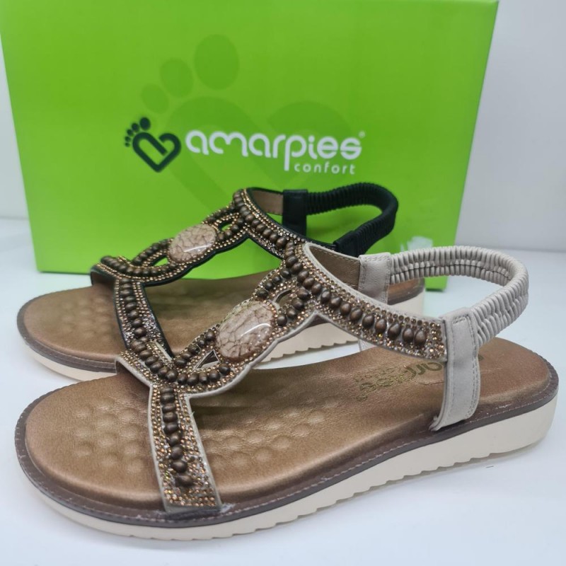 Sandalia Piedras Plana Mod  Abz26663 Amarpies